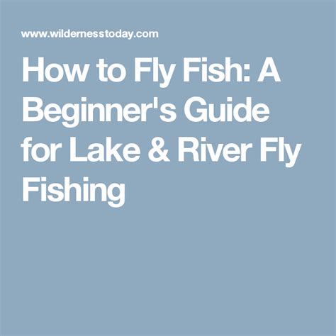 How To Fly Fish A Beginners Guide To Fly Fishing On Lakes And Rivers