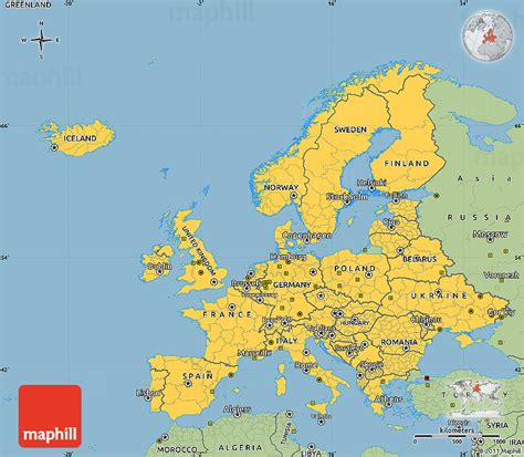Savanna Style Simple Map Of Europe