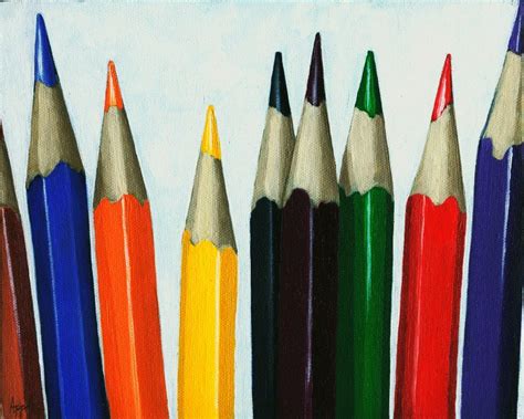 Colored Pencils Still Life By Linda Apple