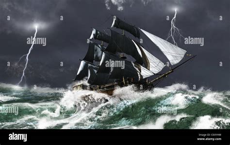 Sailing Ship In Storm Hi Res Stock Photography And Images Alamy