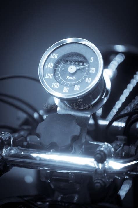 Vintage Motorcycle Speedometer Stock Image Image Of Speed Speeding