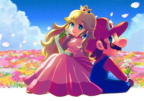 Mario And Princess Peach Peach Mario Mario Fan Art Super Mario Art