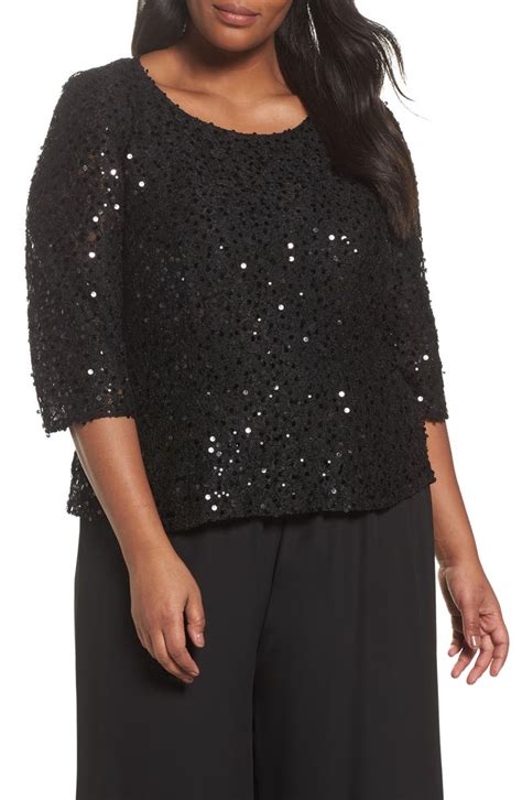 Alex Evenings Sequin Top Plus Size Nordstrom