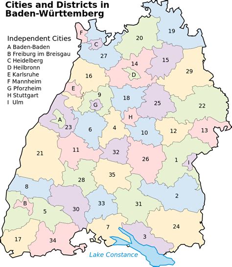 Filecities And Districts In Baden Wuerttembergsvg Wikimedia Commons