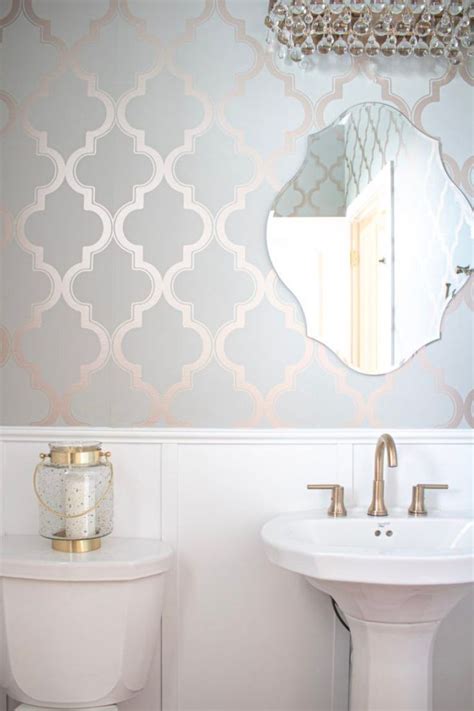 Home Interior Blue Glam Powder Room Reveal On The Blog Learn How To