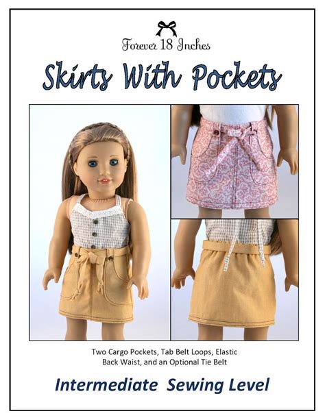Forever 18 Inches Skirts With Pockets Bundle Doll Clothes Pattern 18