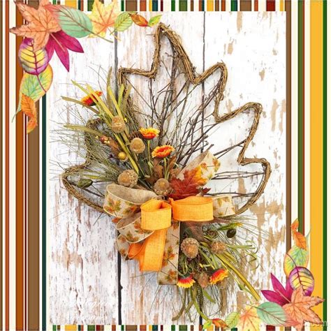 This Grapevine Leaf Door Hanger Is A Nice Alternative To A Round Wreath