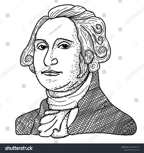 Happy President Day President George Washington Stock Vector Royalty