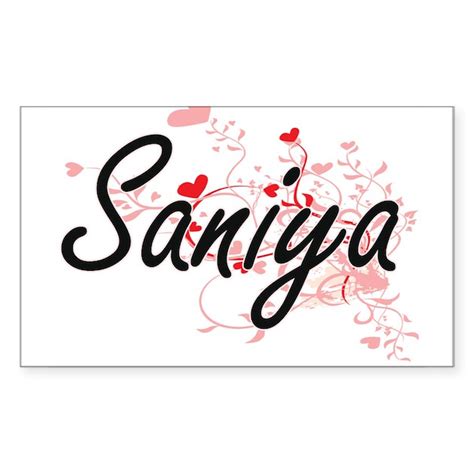 saniya artistic name design with hearts decal by admin cp10501932