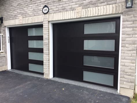 Modern Black Frosted Windows Scarboro Garage Doors Ltd