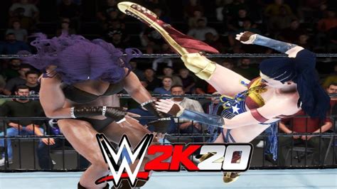 Wonder Woman V Amazon Warrior Wwe 2k20 No Holds Barred Iron Woman Match Youtube