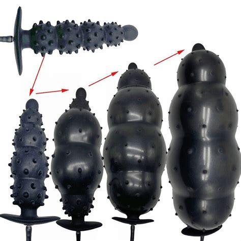 Huge Inflatable Anal Butt Plug 5 Beads Balls Dildo Prostate Massage Bdsm Sex Toy Ebay