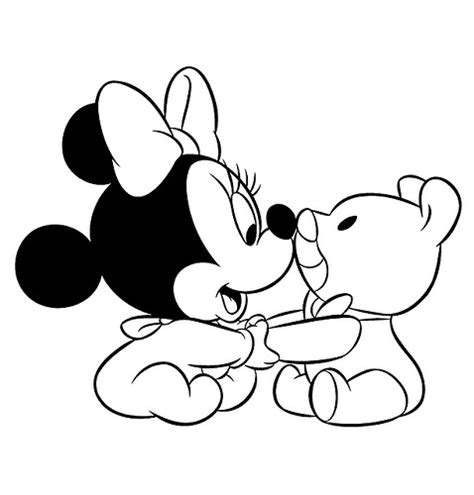 Minnie E Ursinho Minnie Mouse Coloring Pages Disney Coloring Pages