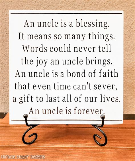 An Uncle Is A Blessing Canvas Sign Uncle Definition Uncle Etsy