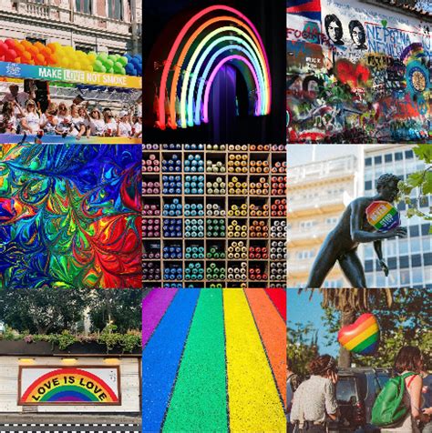 Lgbtqia Pride Photo Wall Collage 36 Photos Rainbow Flag Etsy