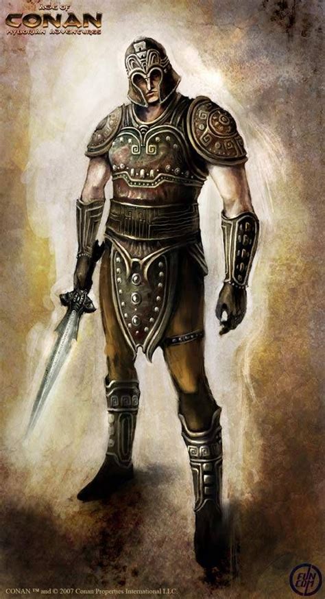 Atlantean Studded Leather Concept Art From The Video Game Age Of Conan