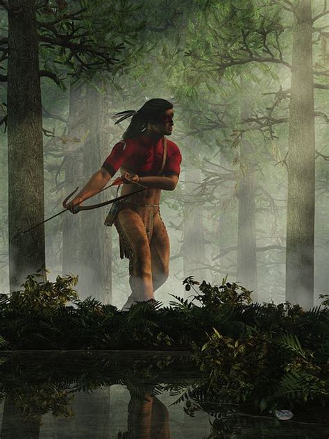 Archer In The Woods By Daniel Eskridge Native American Warrior