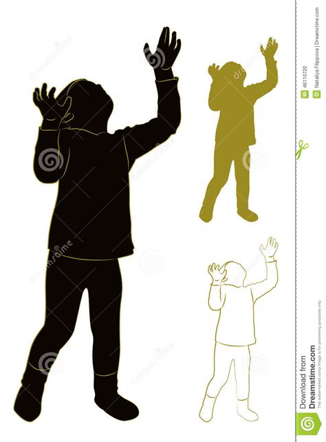 Silhouette Of A Child Stock Vector Image 46110720