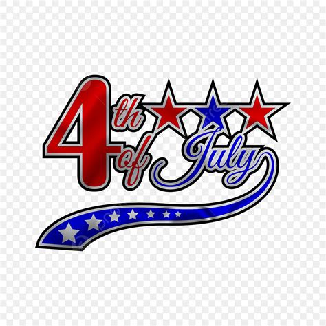 Happy Th Of July Clipart Transparent Background Lettering Usa Celebrate Th Of July With Star