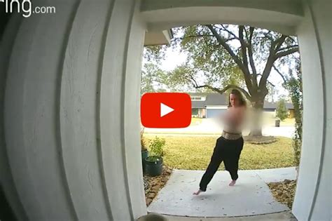 Watch Clumsy Porch Pirate Loses Her Top While Trying To Steal Package The News Beyond Detroit