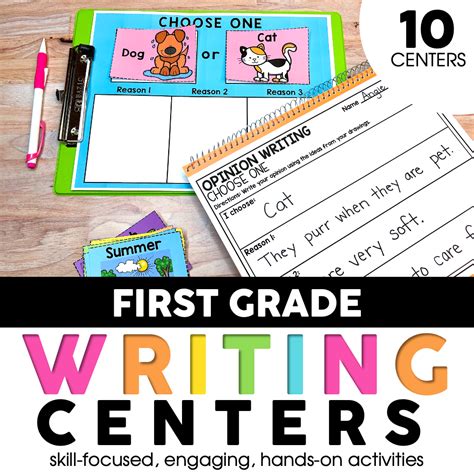 First Grade Writing Centers Writing Activities Lucky Little Learners