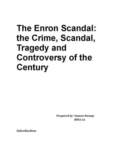 Enron Scandal Pdf Enron Companies