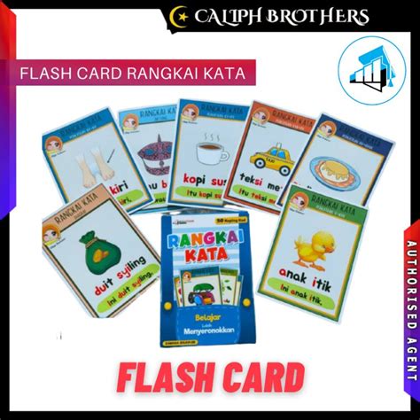 FLASH CARD FLASHCARD RANGKAI KATA BAHASA MELAYU BERGAMBAR Sebagai BAHAN