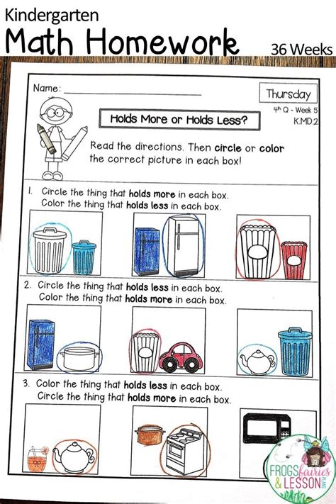 This Kindergarten Homework Is Well Designed Challenging And Student