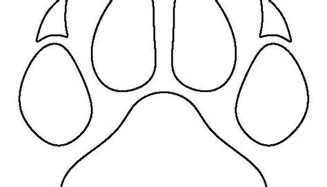 Panther Paw Print Pattern Use The Printable Outline For Crafts