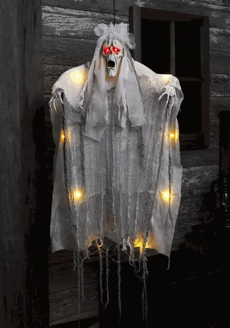 3ft Hanging Light Up Ghost Halloween Decoration