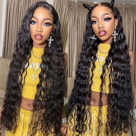 Hd Transparent Lace Wigs 14 32 Inch Loose Deep Wave Wigs Human Hair In