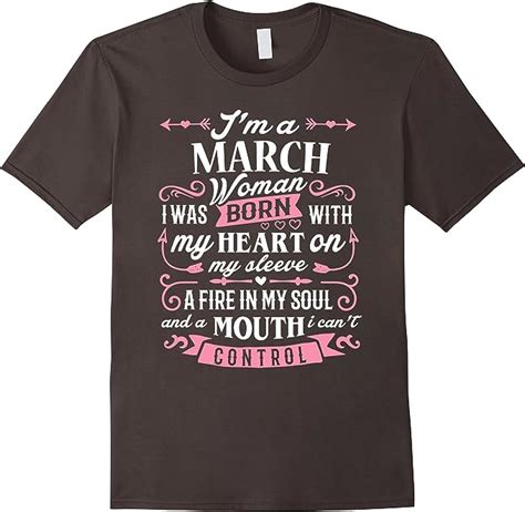 Im A March Woman T Shirt Birthday T Shirt Clothing