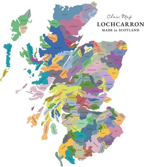 Scottish Clan Map Lochcarron Of Scotland