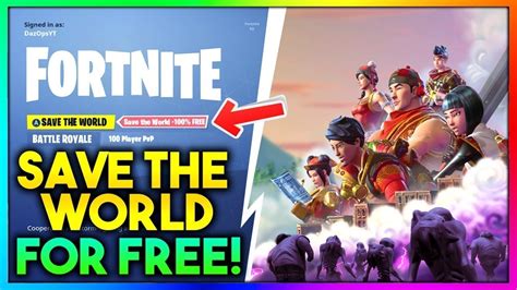 Fortnite is a great game that is popular around the world. HOW TO GET FORTNITE SAVE THE WORLD FOR FREE *SOLO*(XBOX ...