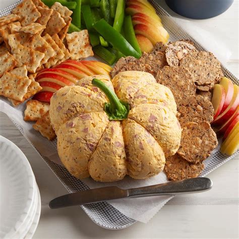 Pumpkin Cheese Ball Recipe Thanksgiving Appetizers Easy Canned