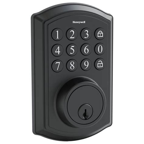 Honeywell Digital Deadbolt Door Lock With Electronic Keypad Matte Black