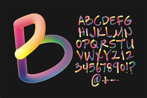 Rainbow Font Colorful Opentype Typeface