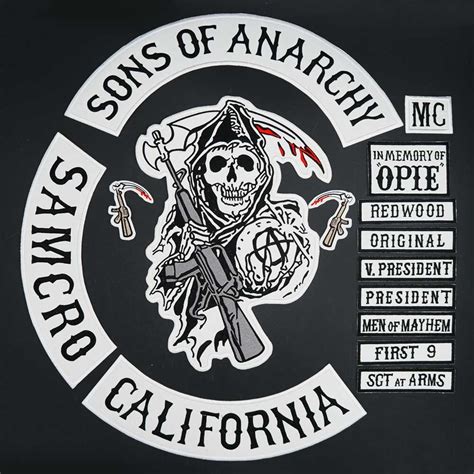 30 Discountsons Of Anarchy Soa Patch Embroidered Badge Etsy Sweden