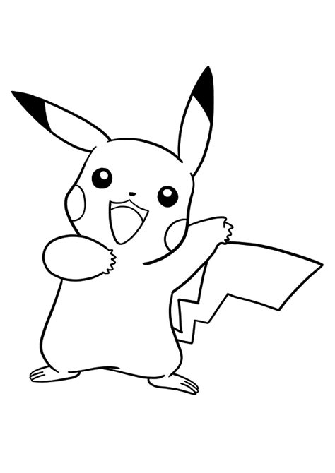 Coloring Pages Pokemon Pikachu Pikachu Coloring Pages Free Printable