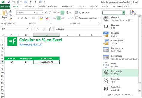 Como sacar un porcentaje en Excel El método más fácil