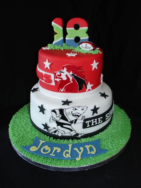 Create designs, patterns and writing in edible ink. South African Rugby Fondant Cake - CakeCentral.com