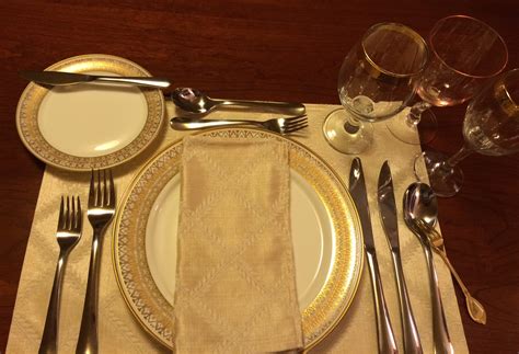 The dinner plate is positioned in the center of the place setting and everything else is placed around it. Table Setting Etiquette