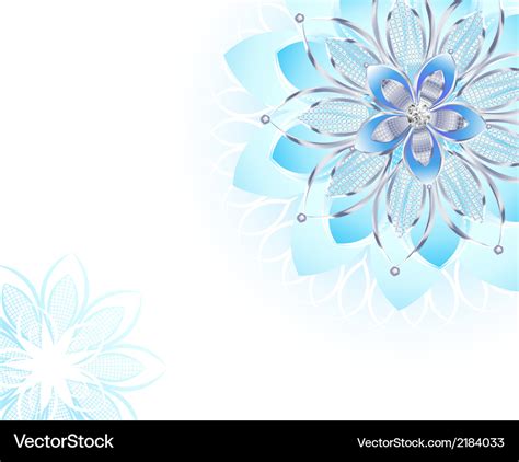 Abstract Light Blue Flower Royalty Free Vector Image