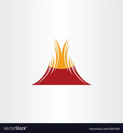 Volcano Symbol Icon Design Element Royalty Free Vector Image