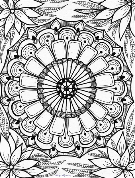 By Artbymayette Abstract Doodle Zentangle Paisley Coloring Pages