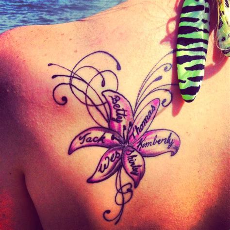 This tattoo incorporates children's blocks to convey a sense of purity and lightheartedness. My tattoo!! My parents & Grandparents names | Tattoos with ...