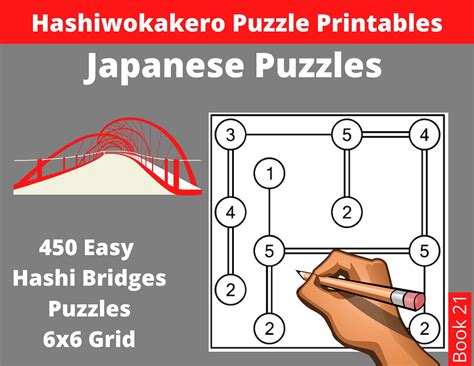 Easy Hashi Bridges Puzzles Printable Pdf 450 Hashiwokakero Japanese