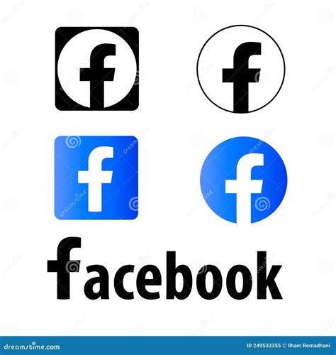 Black And Blue Facebook Icon Editorial Image Illustration Of Symbol