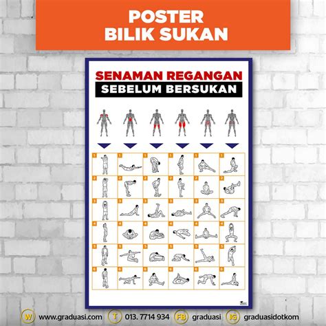 Poster Bilik Sukan Senaman Regangan Sebelum Bersukan Sport Poster Pstr Shopee Malaysia
