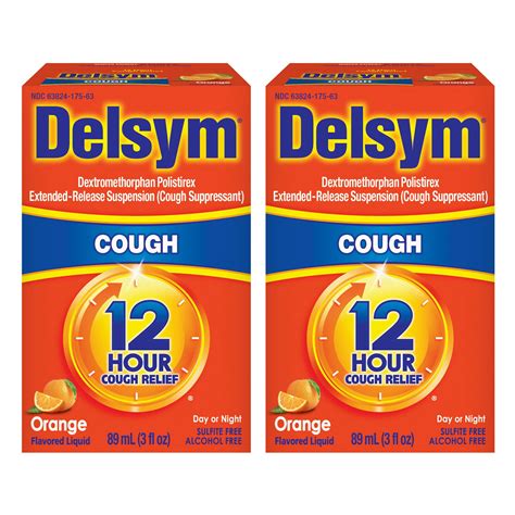 Buy Delsym 12 Hour Liquid- Day Or Night, Orange Flavor with